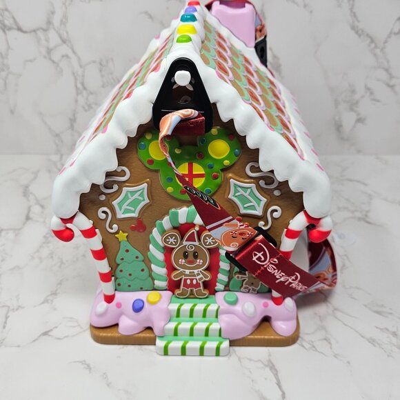 NEW! Disney Parks 2024 Mickey Minnie Gingerbread House Popcorn Bucket - Picture 1 of 6
